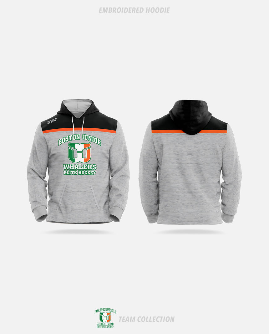 Boston Junior Whalers Embroidered Hoodie - Boston Junior Whalers Team Collection